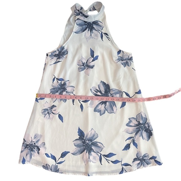 Lulu’s Darling Dearest White Floral Print Swing Halter Dress Women’s Small NWT - Picture 9 of 14